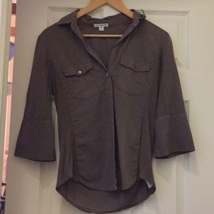 James Perse khaki/brown button down size 2